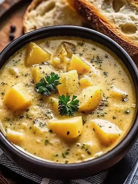 Recipe For Creamy Italian Sausage Potato Soup with Carrots and Spinach
