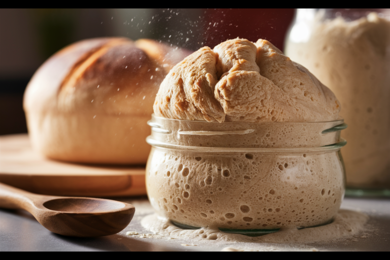 Sourdough starter fermentation, key to why sourdough is the healthiest bread.