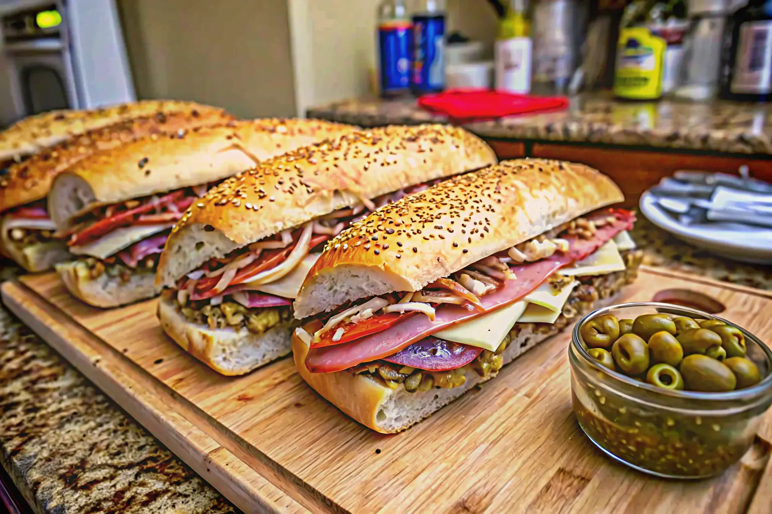 Giant Muffaletta Italian Sandwich: A Flavor-Packed Feast!