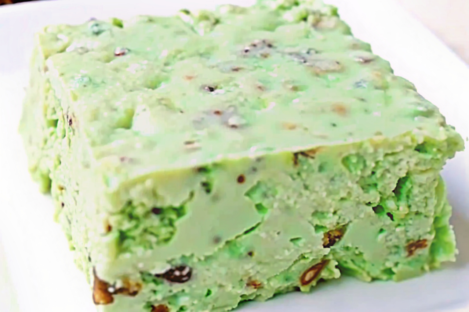 Lime Green Jello Salad with Cottage Cheese & Pineapple