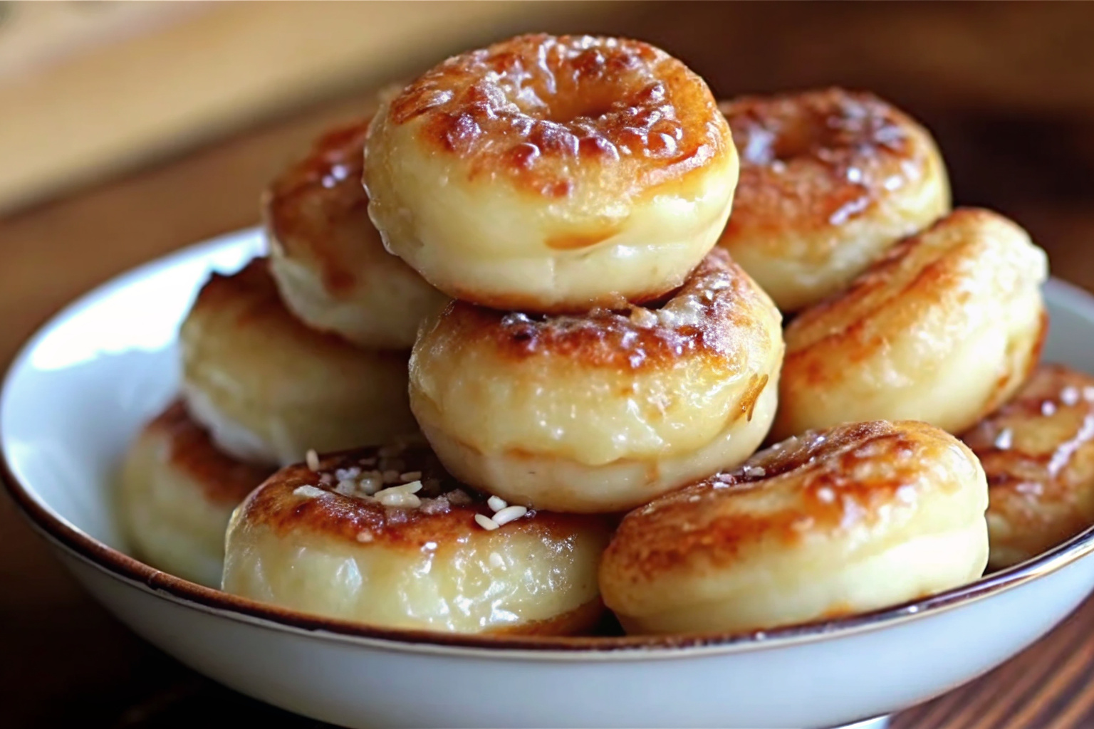 Mini Vetkoek Donuts with Melktert Filling