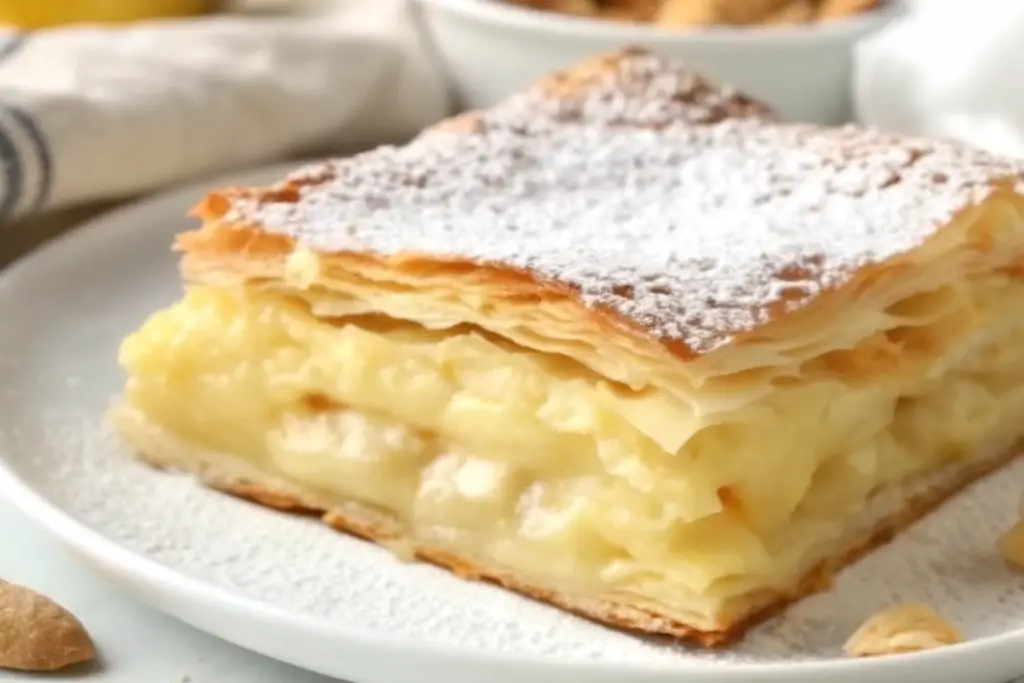 Bougatsa – Greek Bougatsa Custard-Filled Phyllo Pastry