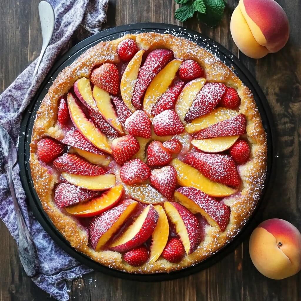 Strawberry Peach Cake