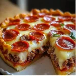 Deep Hamburger, Sausage & Pepperoni Pie
