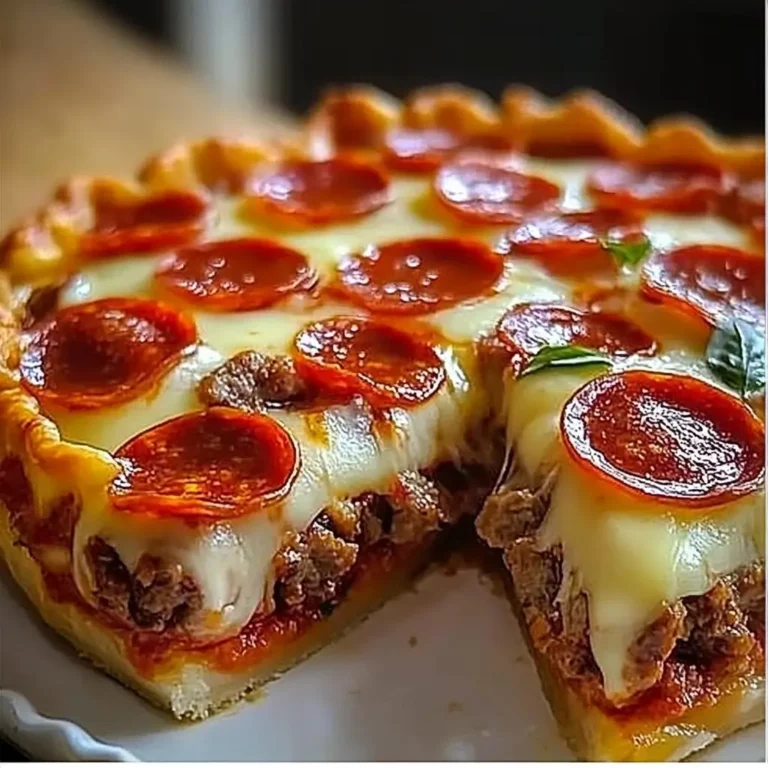 Deep Hamburger, Sausage & Pepperoni Pie