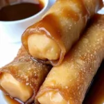 Cheesecake Egg Rolls with Caramel Sauce