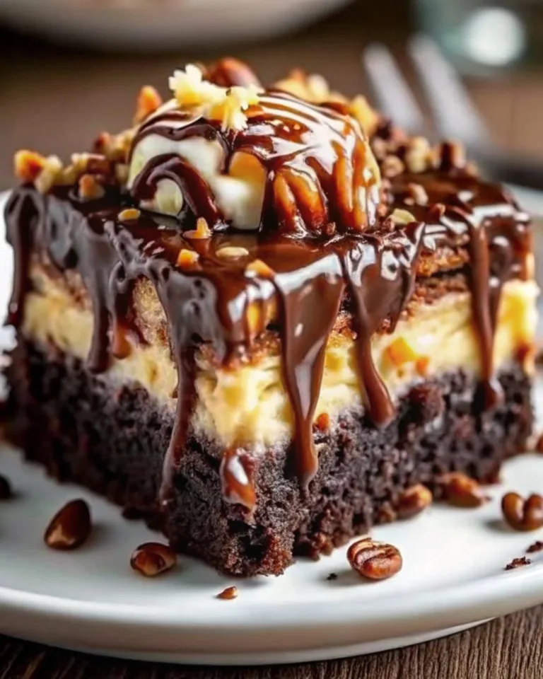 German Chocolate Poke Cake