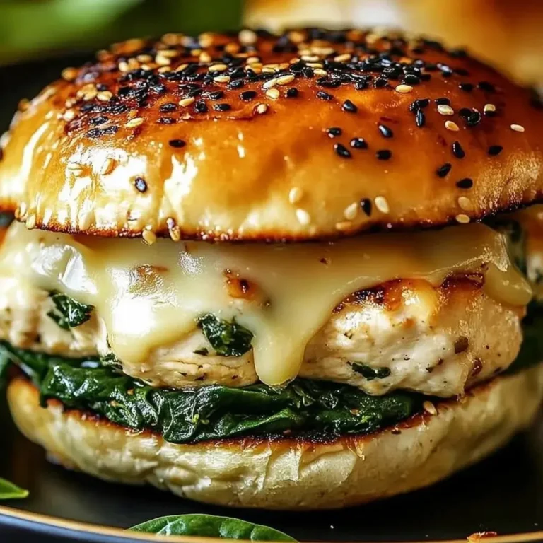 White Cheddar and Spinach Chicken Burgers