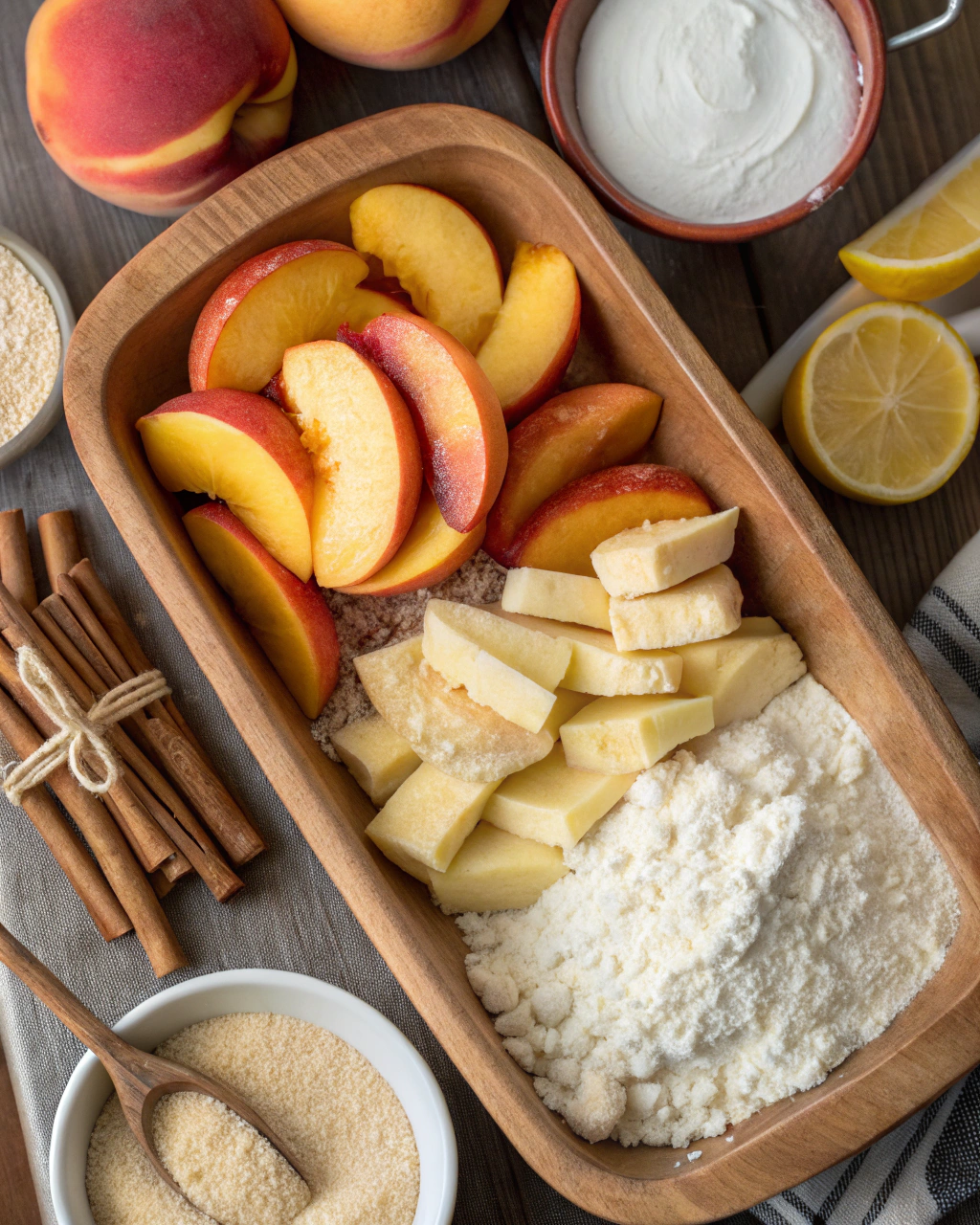Peach Cobbler with Fresh Peaches Ingredients