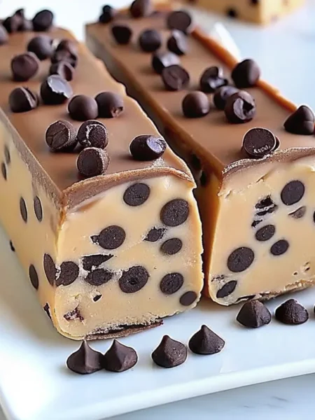 no-bake chocolate chip cookie dough bars