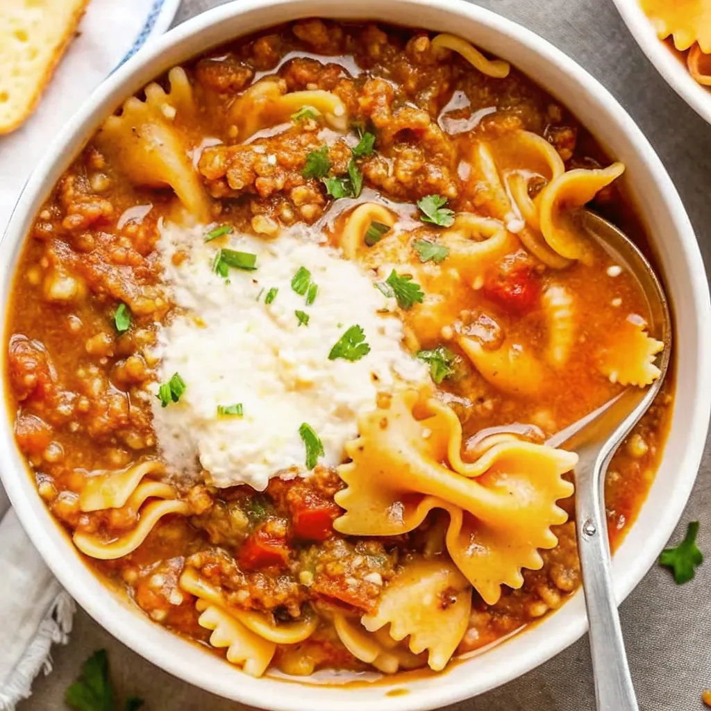 One-Pot Lasagna Soup