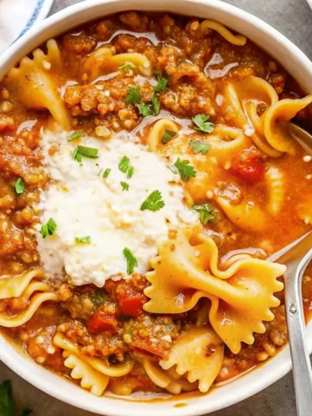 One-Pot Lasagna Soup