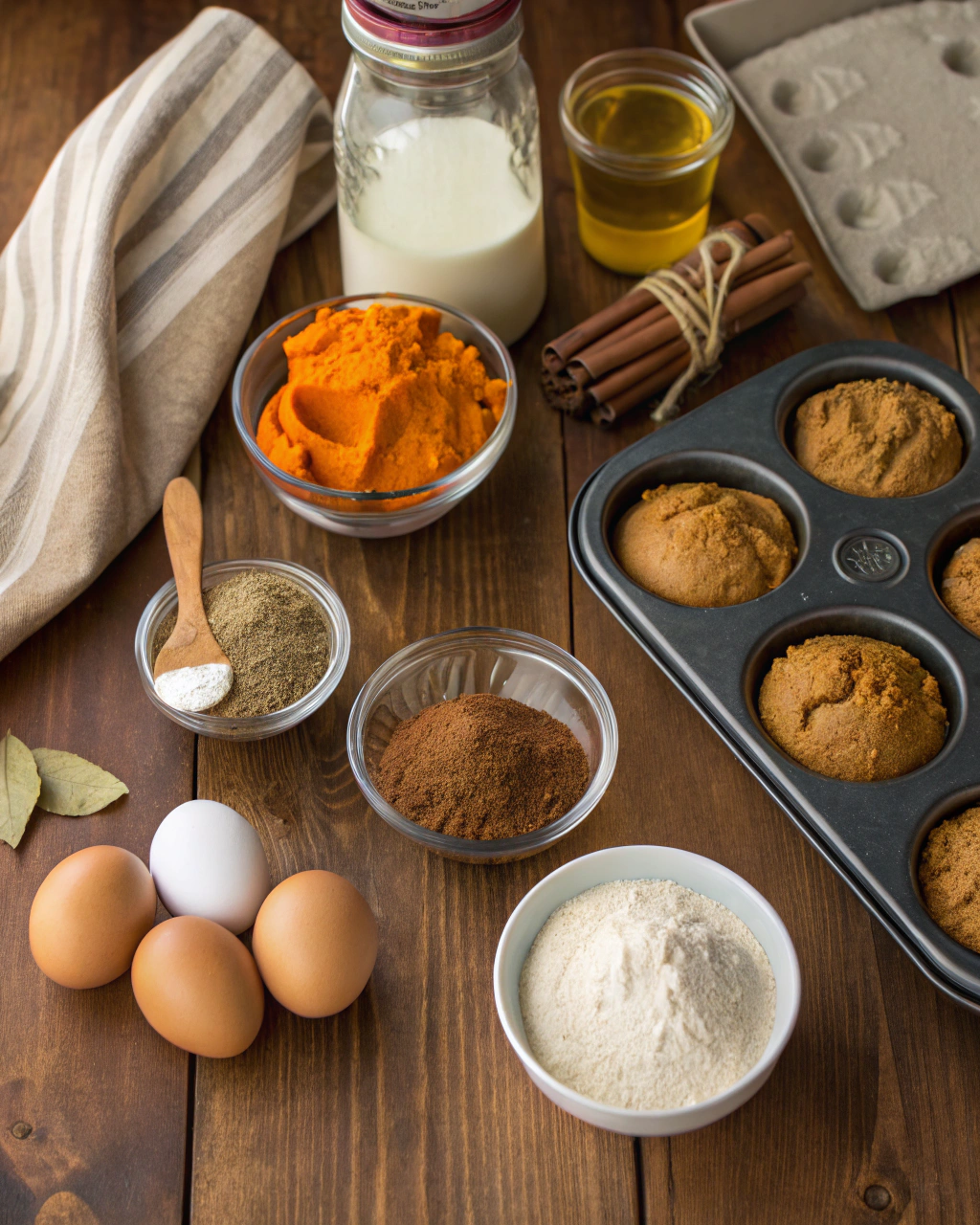 Pumpkin Muffins Ingredients