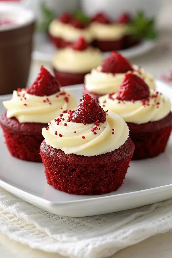 Red Velvet Cupcakes with Cream Cheese Frosting