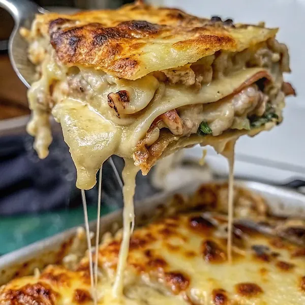 ULTRA-CREAMY SPINACH AND MUSHROOM LASAGNA RECIPE