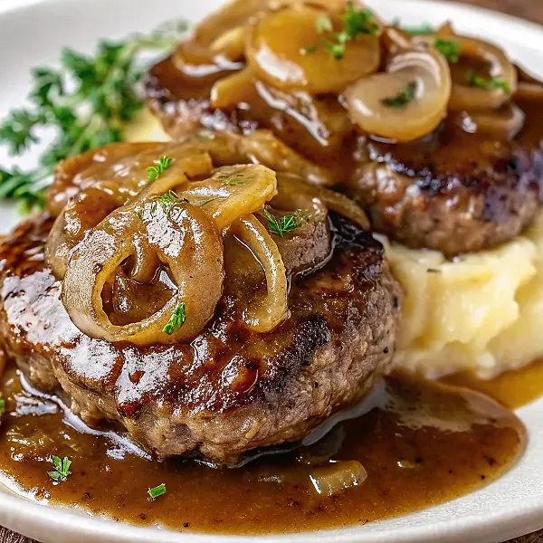 Hamburger Steak with Onions and Gravy