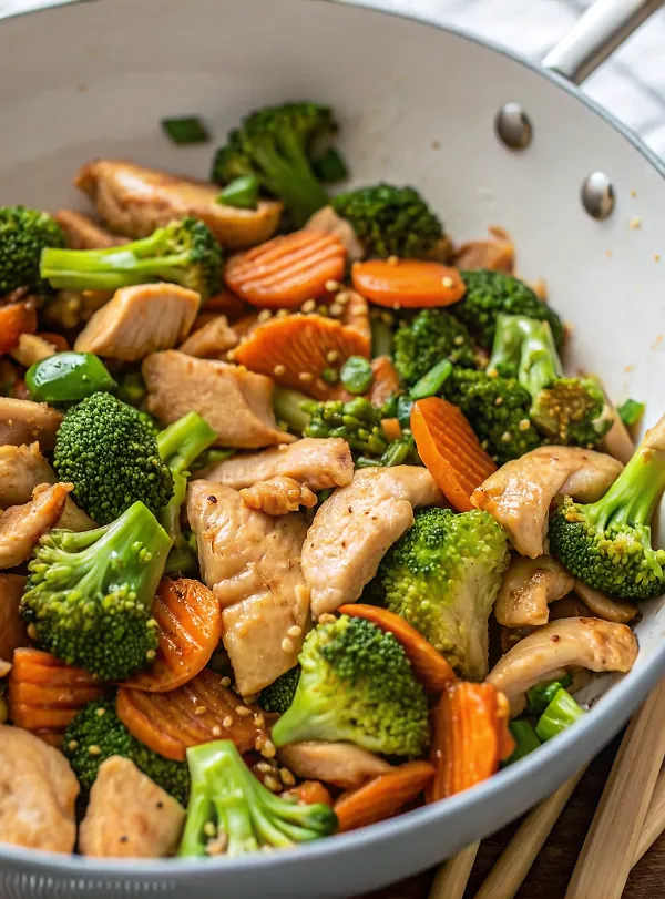 CHICKEN AND BROCCOLI STIR FRY