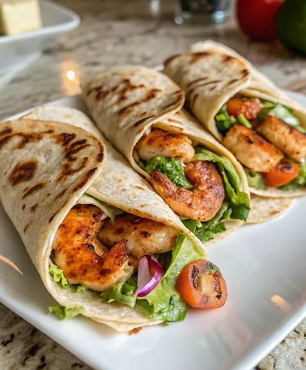 Shrimp Wraps with Chipotle Yogurt Sauce – Stunning Visual Shrimp Wraps with Chipotle Yogurt Sauce – Stunning Visual