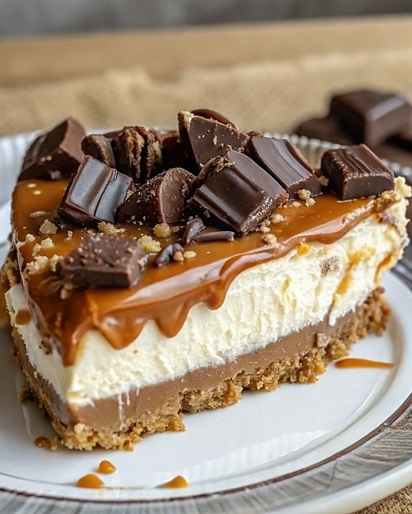 No-Bake Twix Cheesecake Recipe – Easy Dessert No-Bake Twix Cheesecake Recipe – Easy Dessert