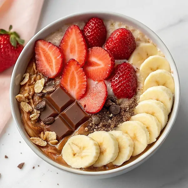 Strawberry Banana Baked Oatmeal with Chocolate Chips Recipe Strawberry Banana Baked Oatmeal with Chocolate Chips Recipe