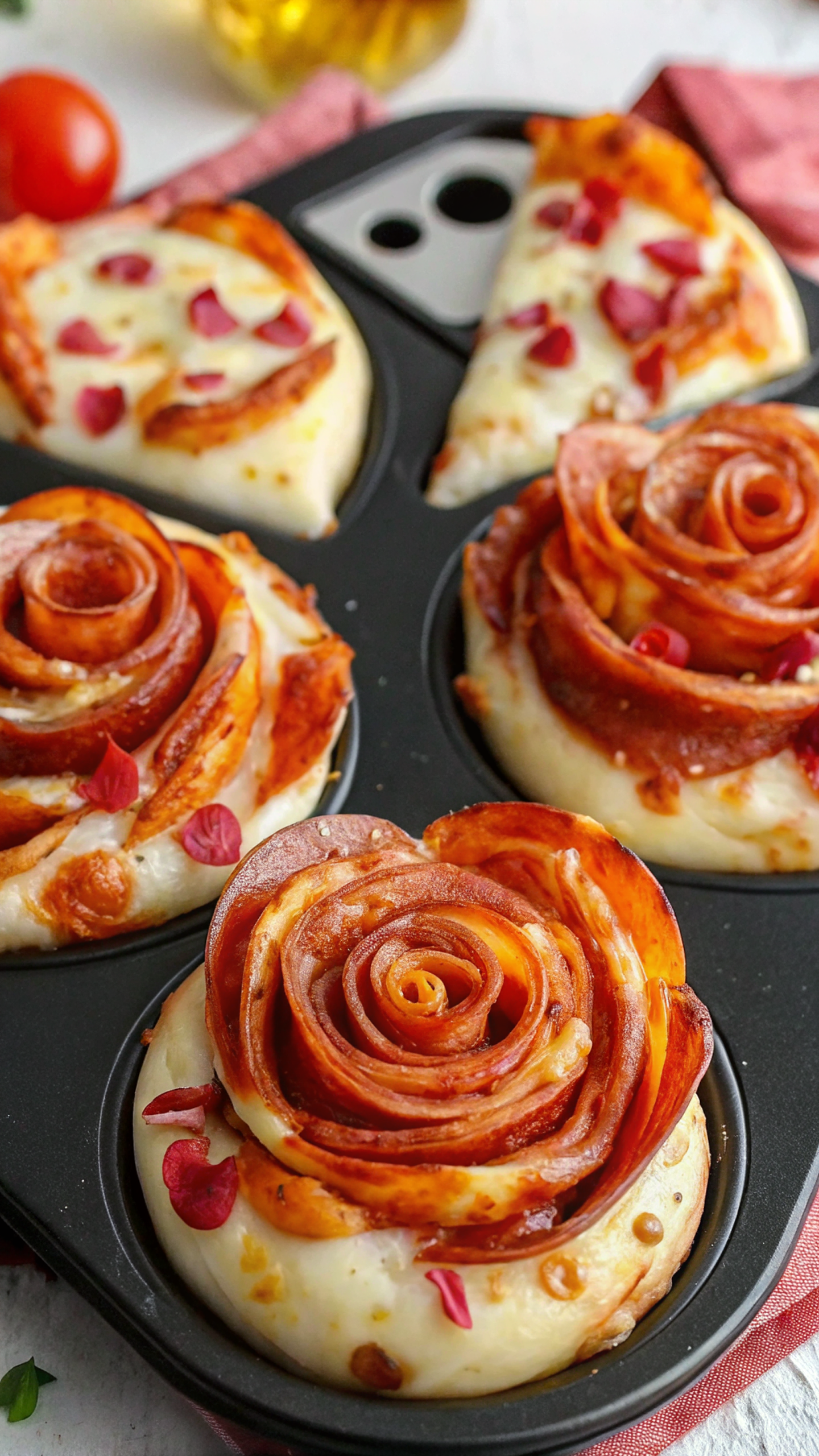 Pizza Roses Recipe: Beautiful Spiral Appetizers in 35 Minutes Pizza Roses Recipe: Beautiful Spiral Appetizers in 35 Minutes