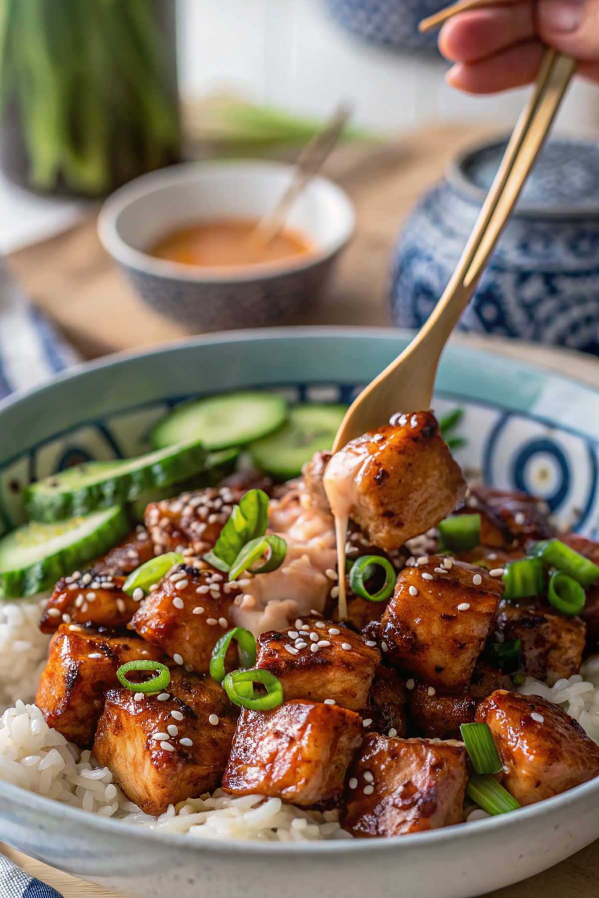 Sticky Honey Garlic Salmon Bites – Restaurant-Style Recipe
