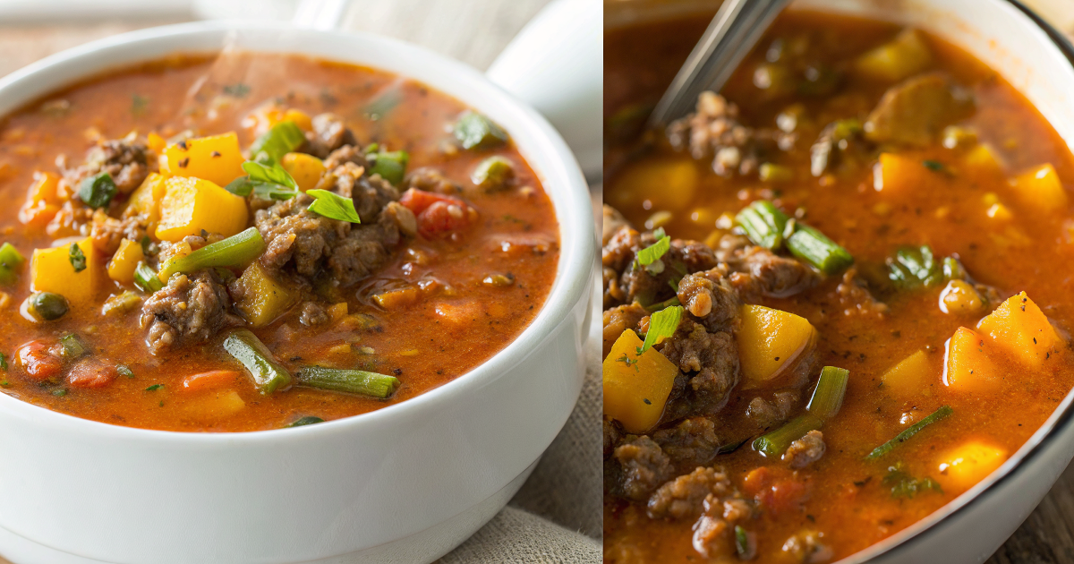 Easy Hamburger Soup – Hearty One-Pot Comfort in 35 Minutes