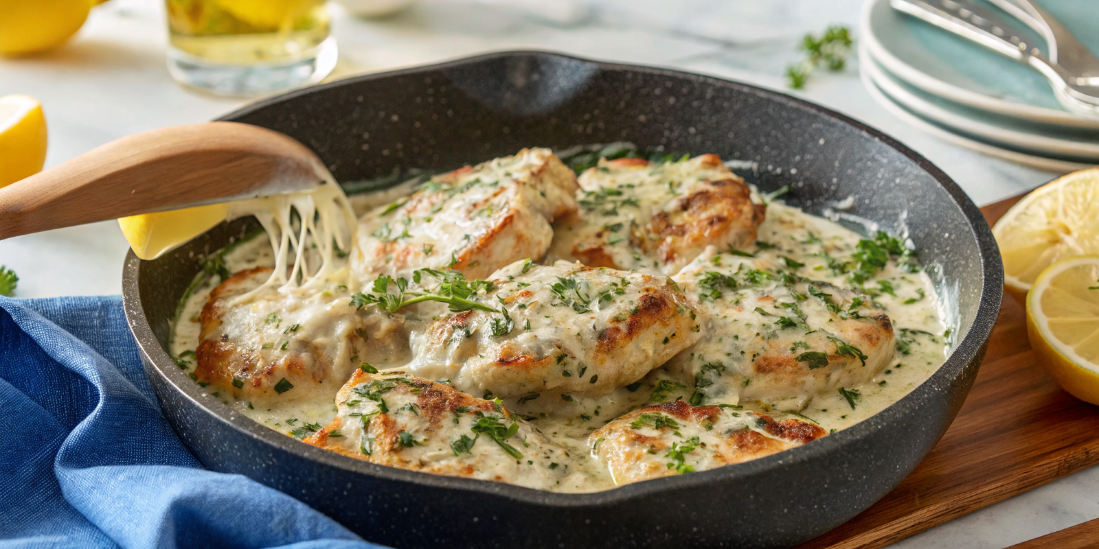 Creamy Lemon Herb Chicken – Restaurant-Quality Dinner
