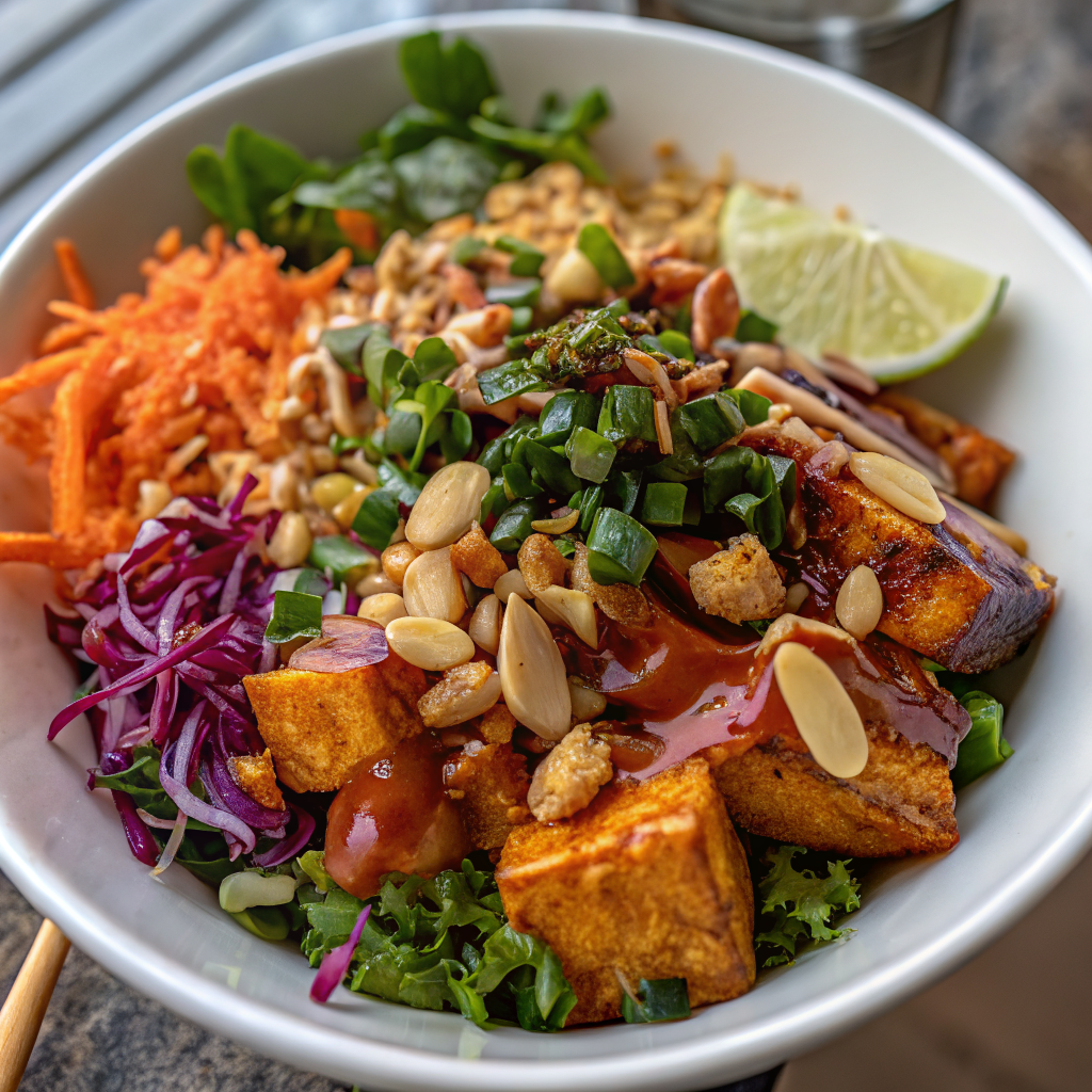 Thai Peanut Sweet Potato Buddha Bowl – Quick 30 Minute Recipe