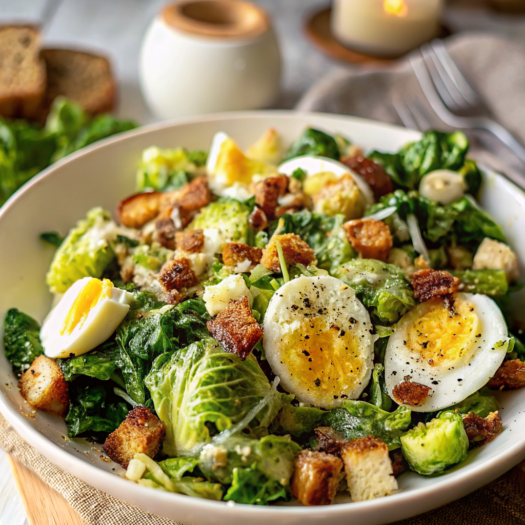 Warm Brussels Sprouts Caesar Salad Recipe – 30 Min