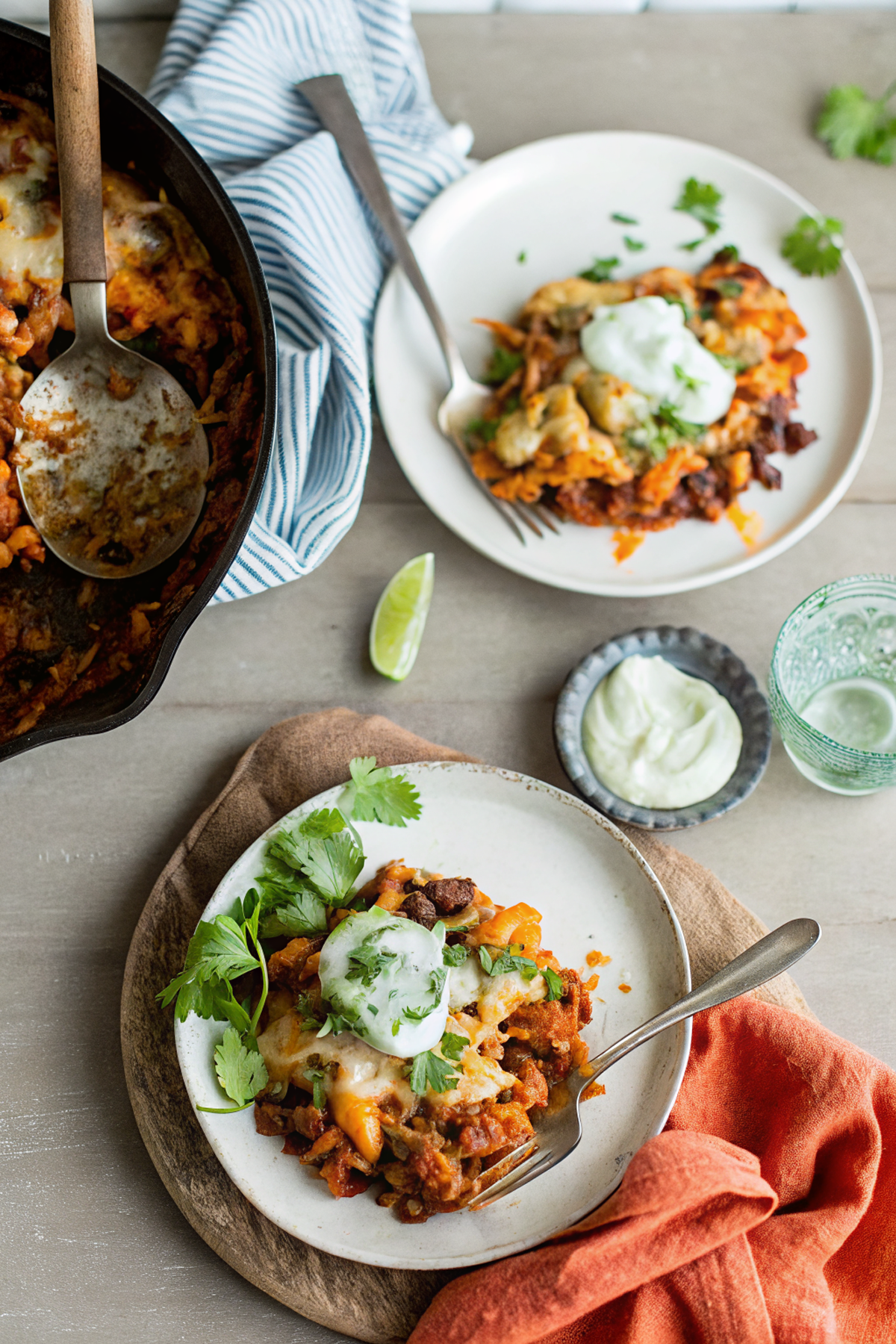 One-Pan Vegetarian Enchilada Skillet with Sweet Potatoes One-Pan Vegetarian Enchilada Skillet with Sweet Potatoes