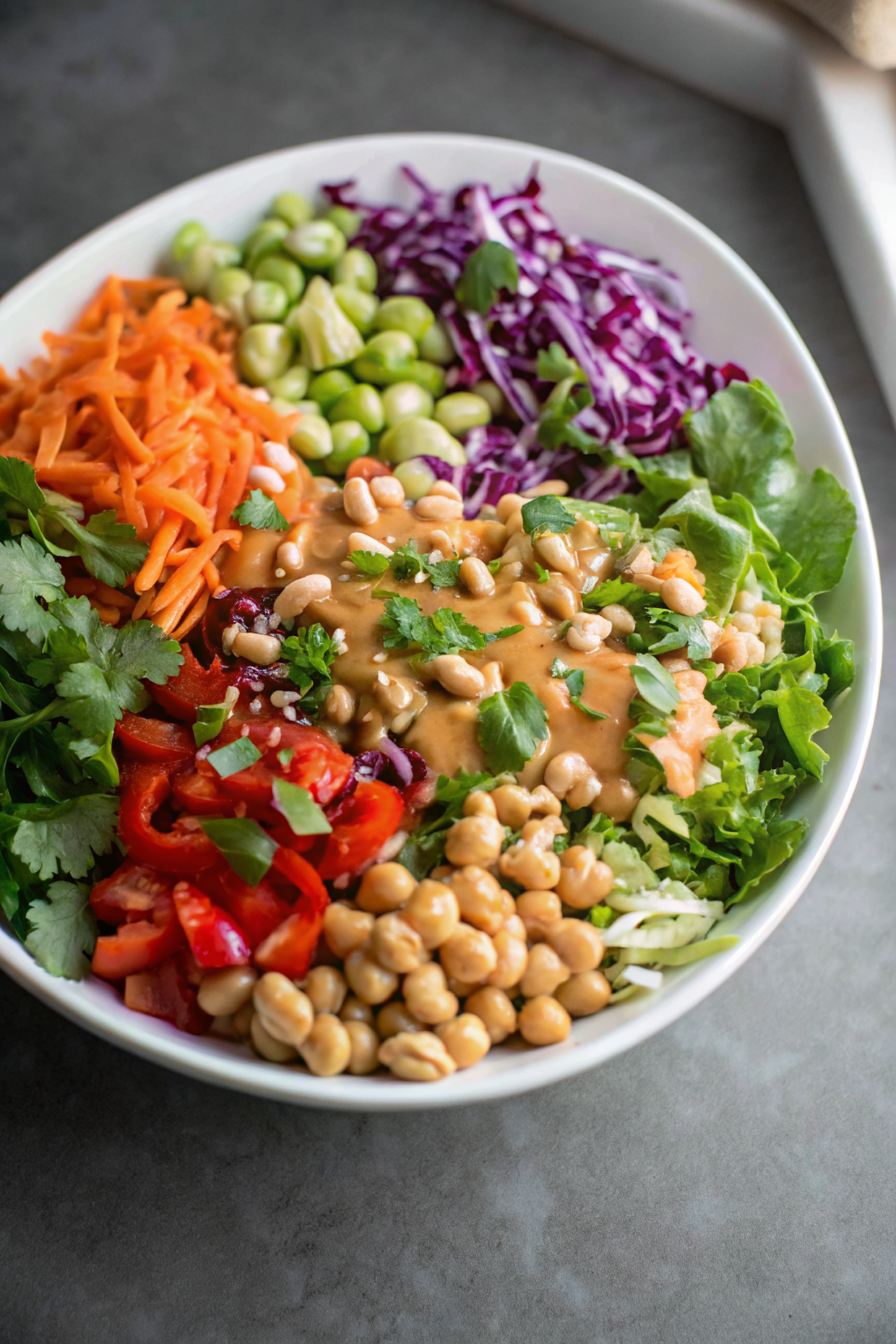 Thai Chickpea Salad with Peanut Dressing – Fresh & Easy