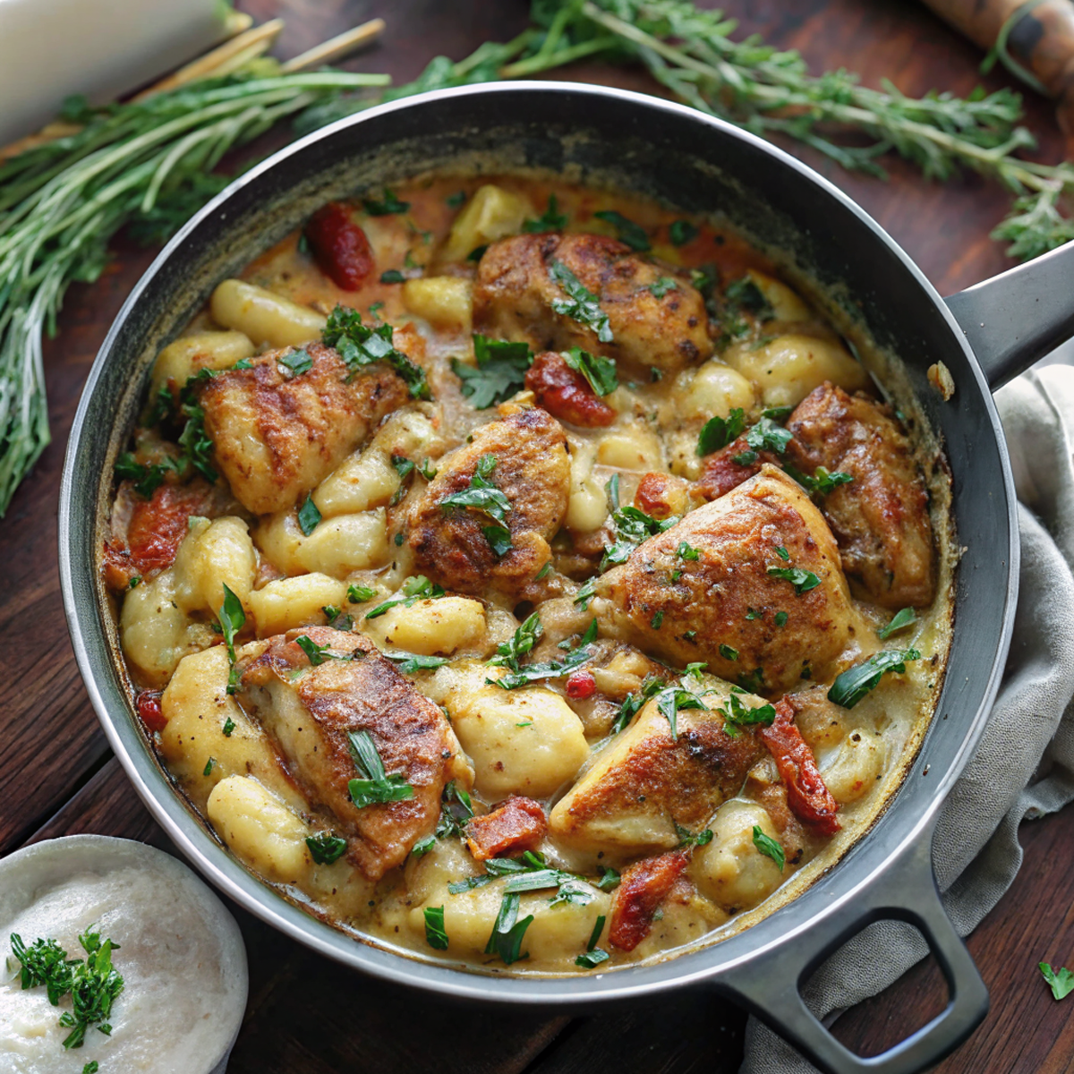 Creamy Tuscan Chicken and Gnocchi (30 Minutes, ONE-PAN) Creamy Tuscan Chicken and Gnocchi (30 Minutes, ONE-PAN)
