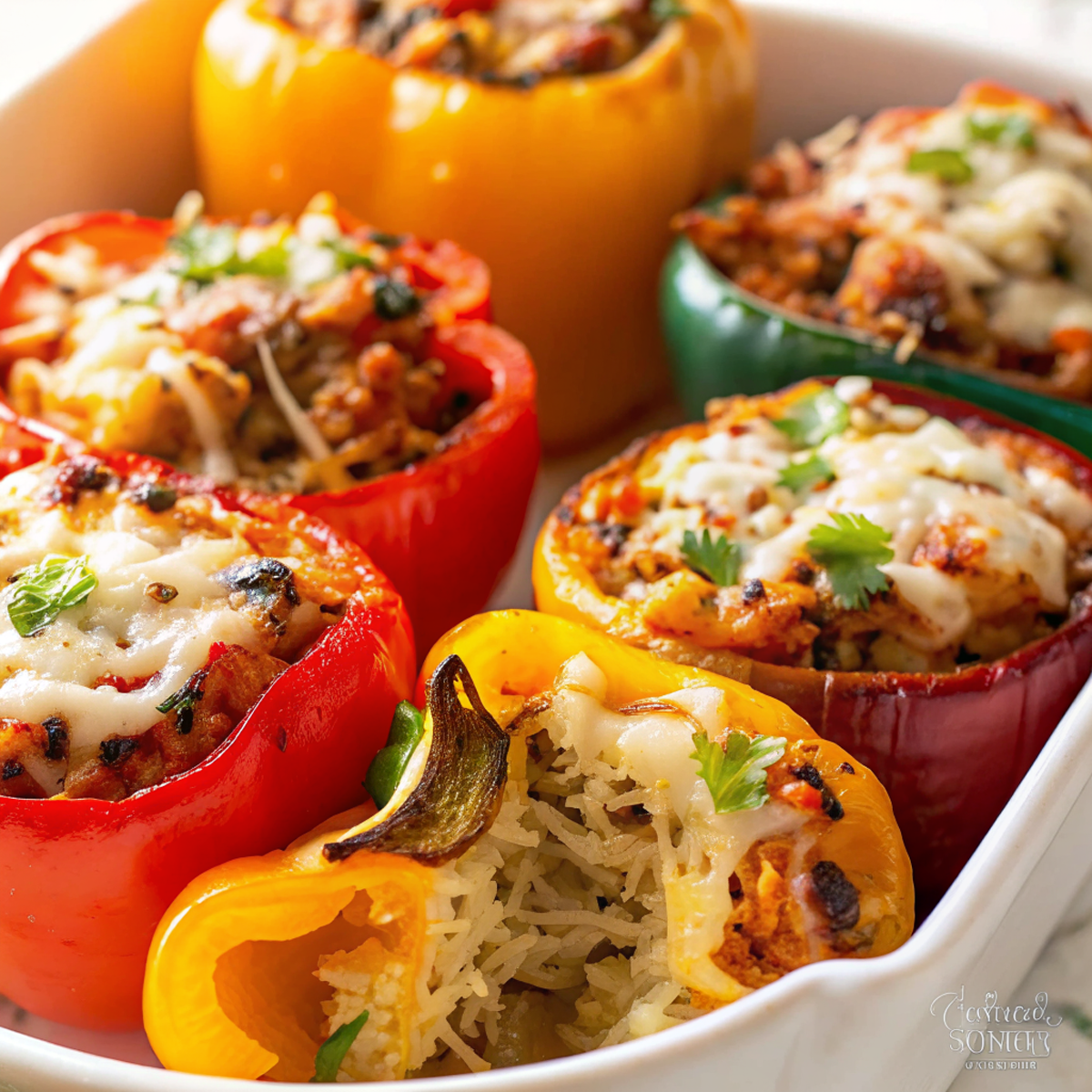 Healthy Stuffed Peppers (Mediterranean-Style) Recipe