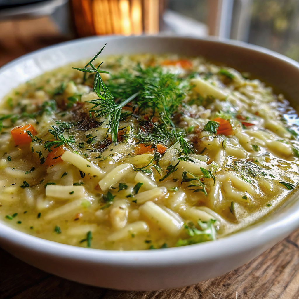 Orzo, Leek and Dill Soup: A Visual Feast of Colors & Textures Orzo, Leek and Dill Soup: A Visual Feast of Colors & Textures