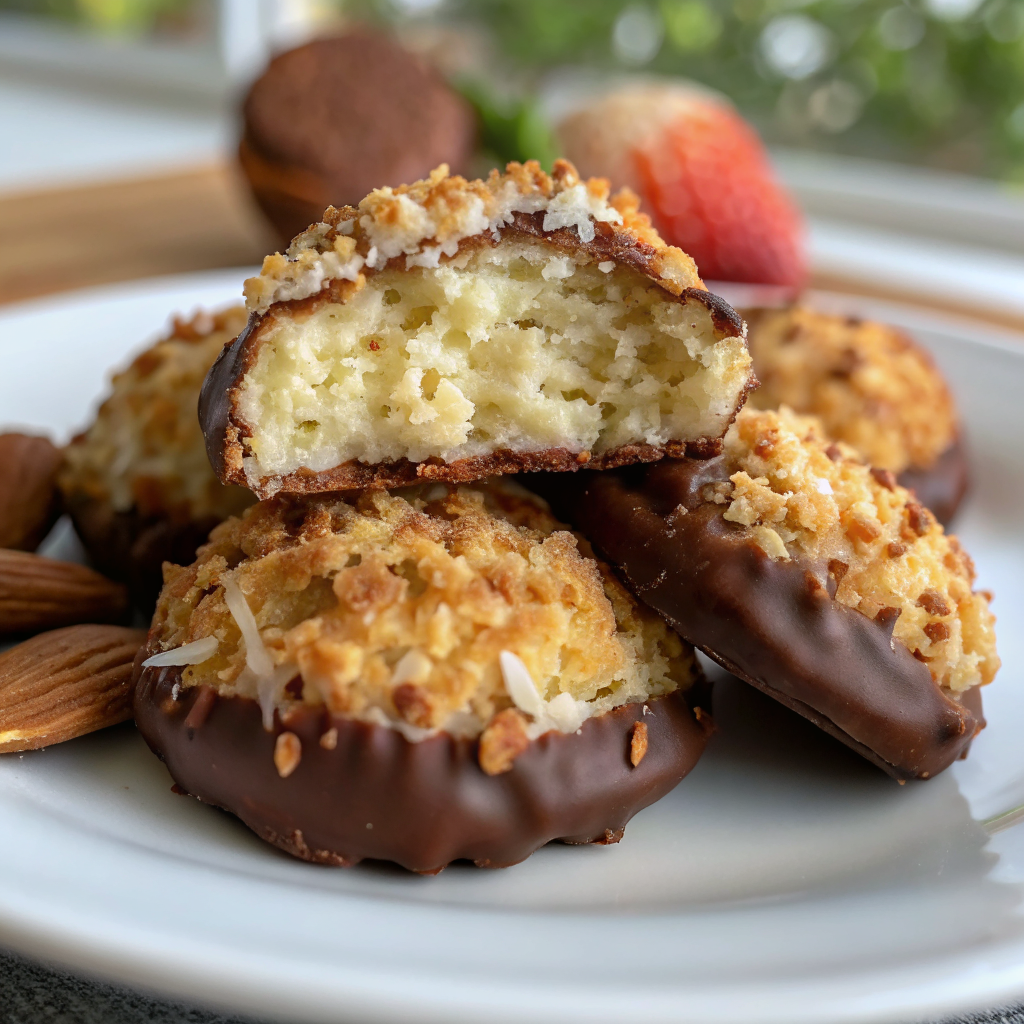 Homemade Healthy Almond Joys: Stunning Visual Appeal