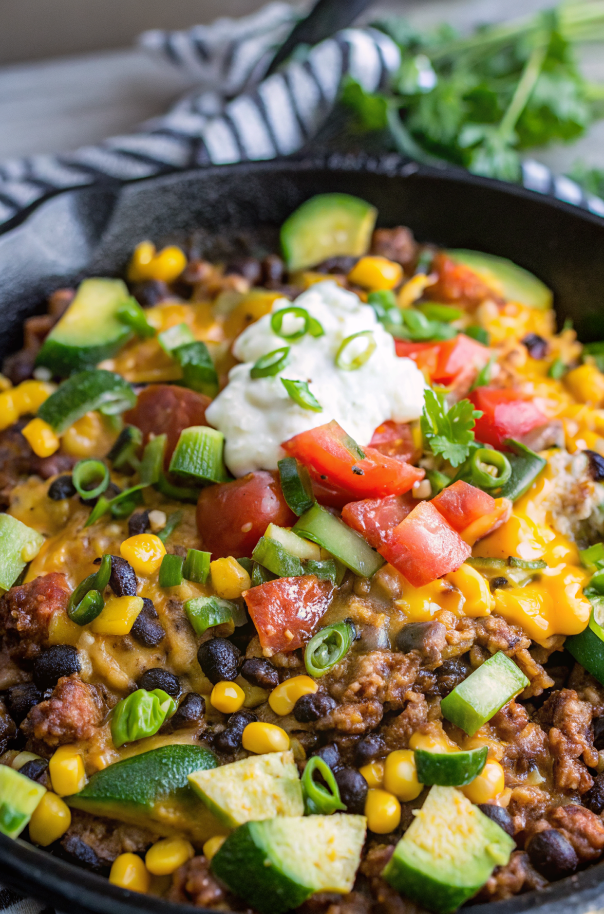Cheesy One Pan Zucchini Taco Skillet – Colorful Comfort Cheesy One Pan Zucchini Taco Skillet – Colorful Comfort