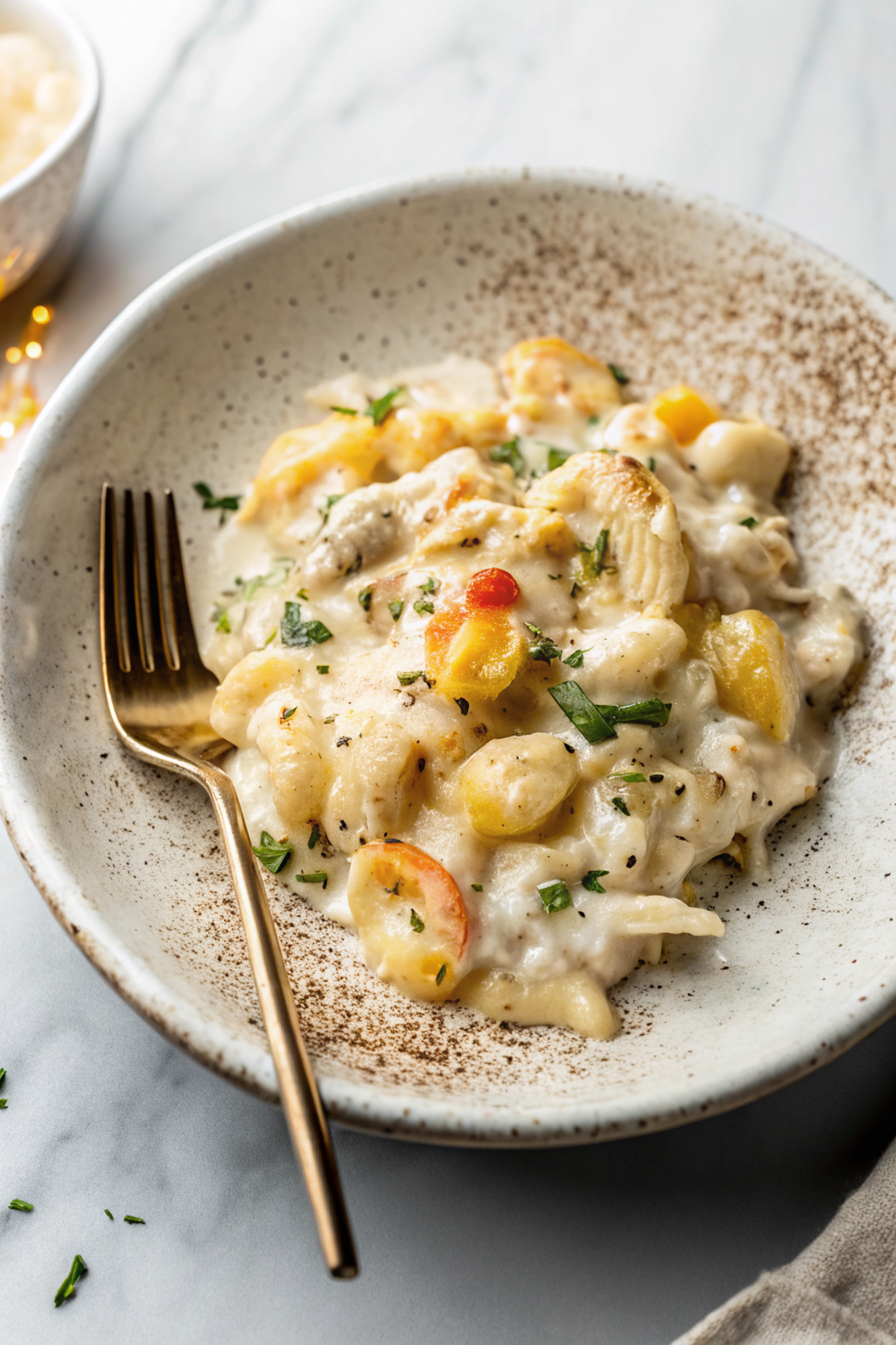Chicken Alfredo Gnocchi Bake – Creamy Comfort Food Recipe